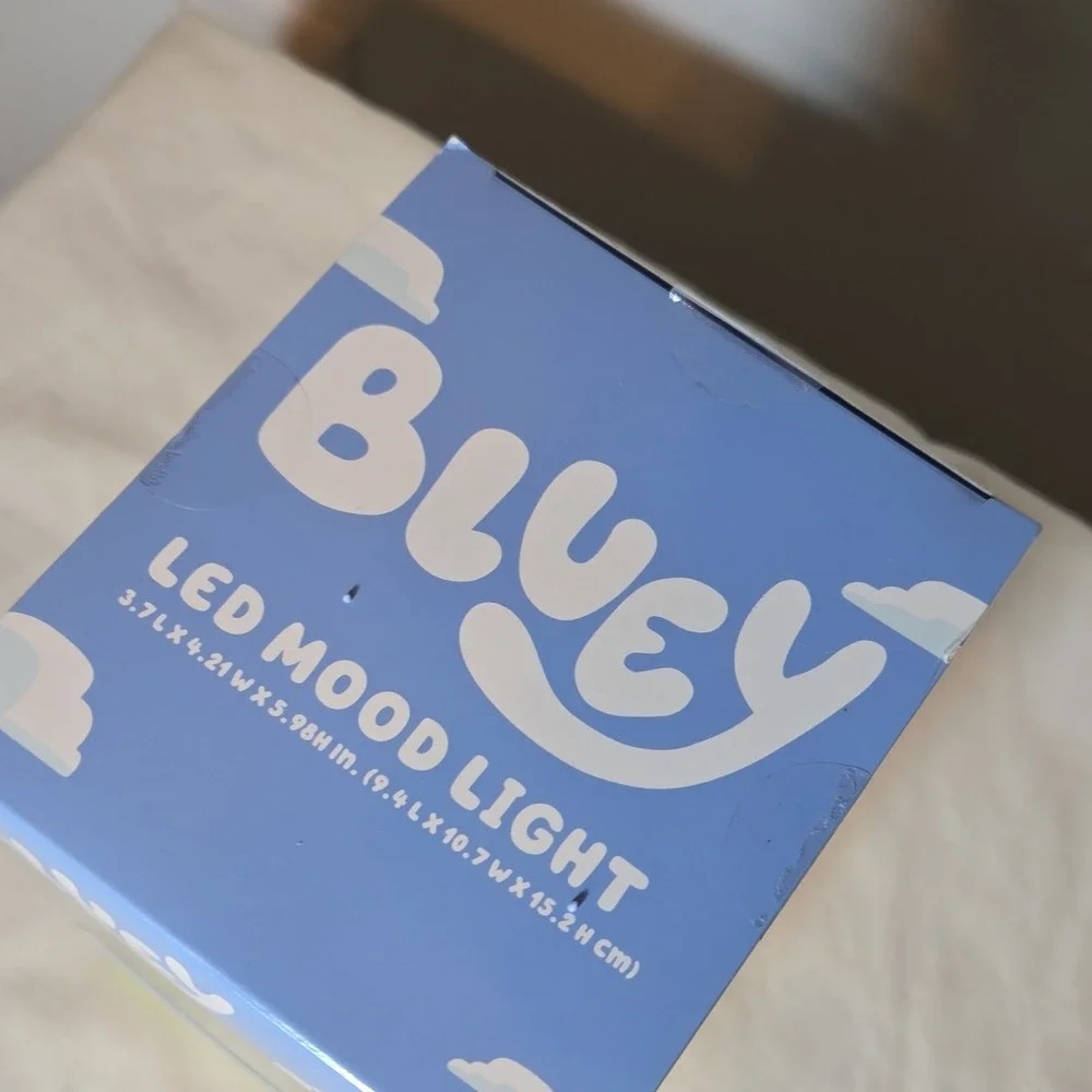 Bluey LED Mood Light Night Light Battery Powered 4hr Timer 3.7x4.2x6in Kids